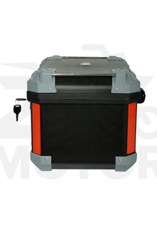 Motorsiklet Çantası (Kare 42 Lt.) Siyah/Gri