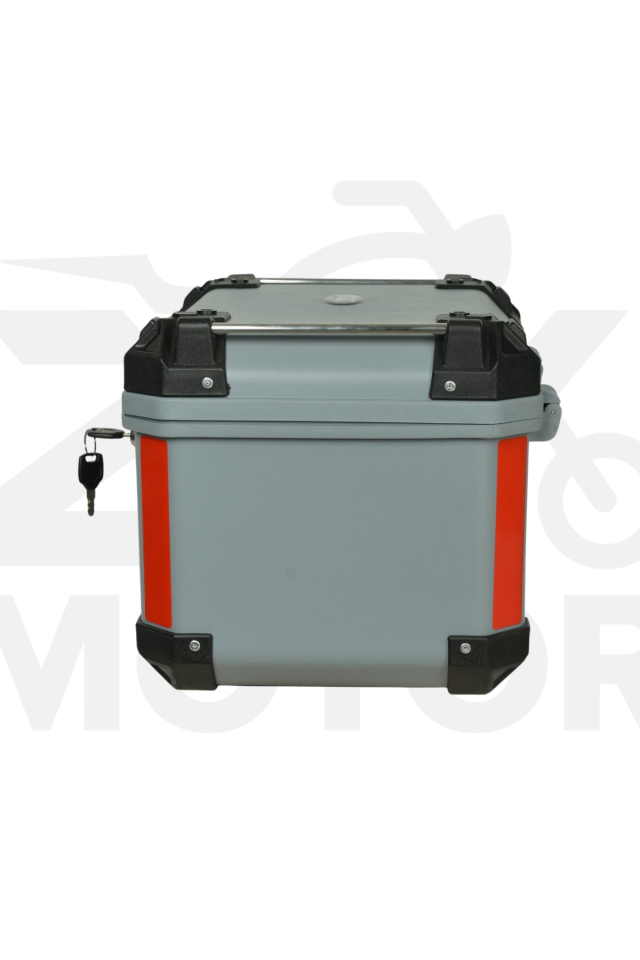 Motorsiklet Çantası ( Kare 42Lt.) Gri/Siyah