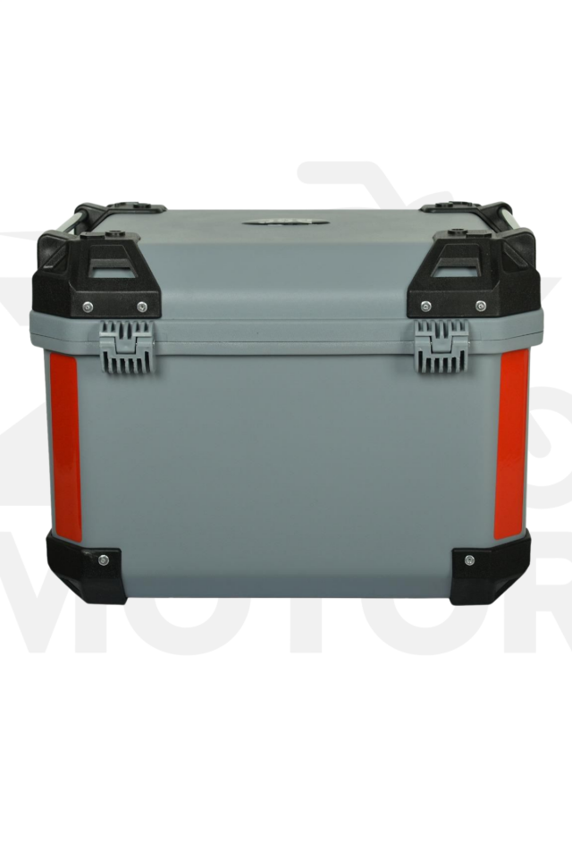 Motorsiklet Çantası ( Kare 42Lt.) Gri/Siyah