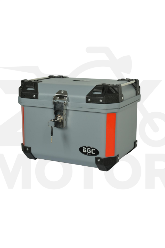 Motorsiklet Çantası ( Kare 42Lt.) Gri/Siyah