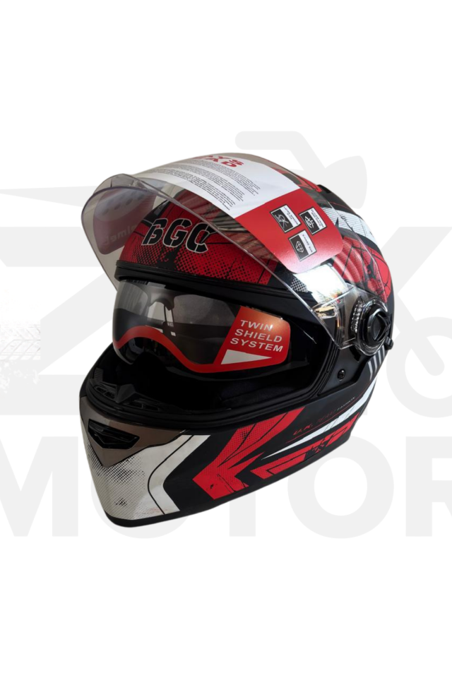 Full Face Motorsiklet Kaskı Kırmızı