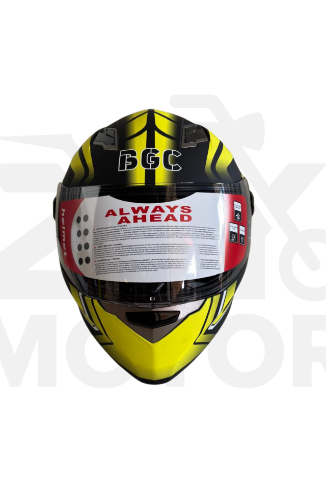 Full Face Motorsiklet Kaskı Sarı