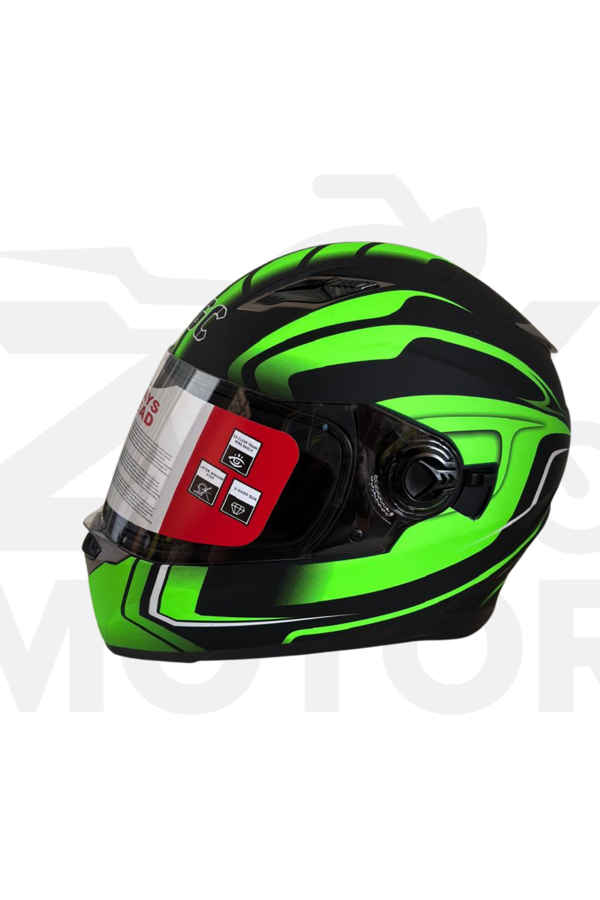 Full Face Motorsiklet Kaskı Yeşil