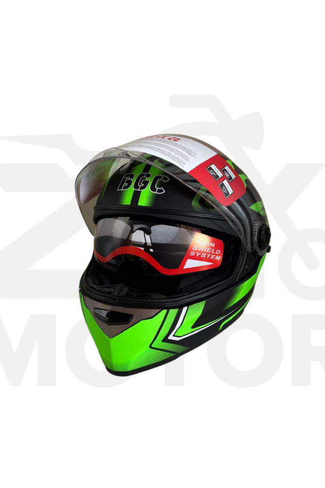 Full Face Motorsiklet Kaskı Yeşil