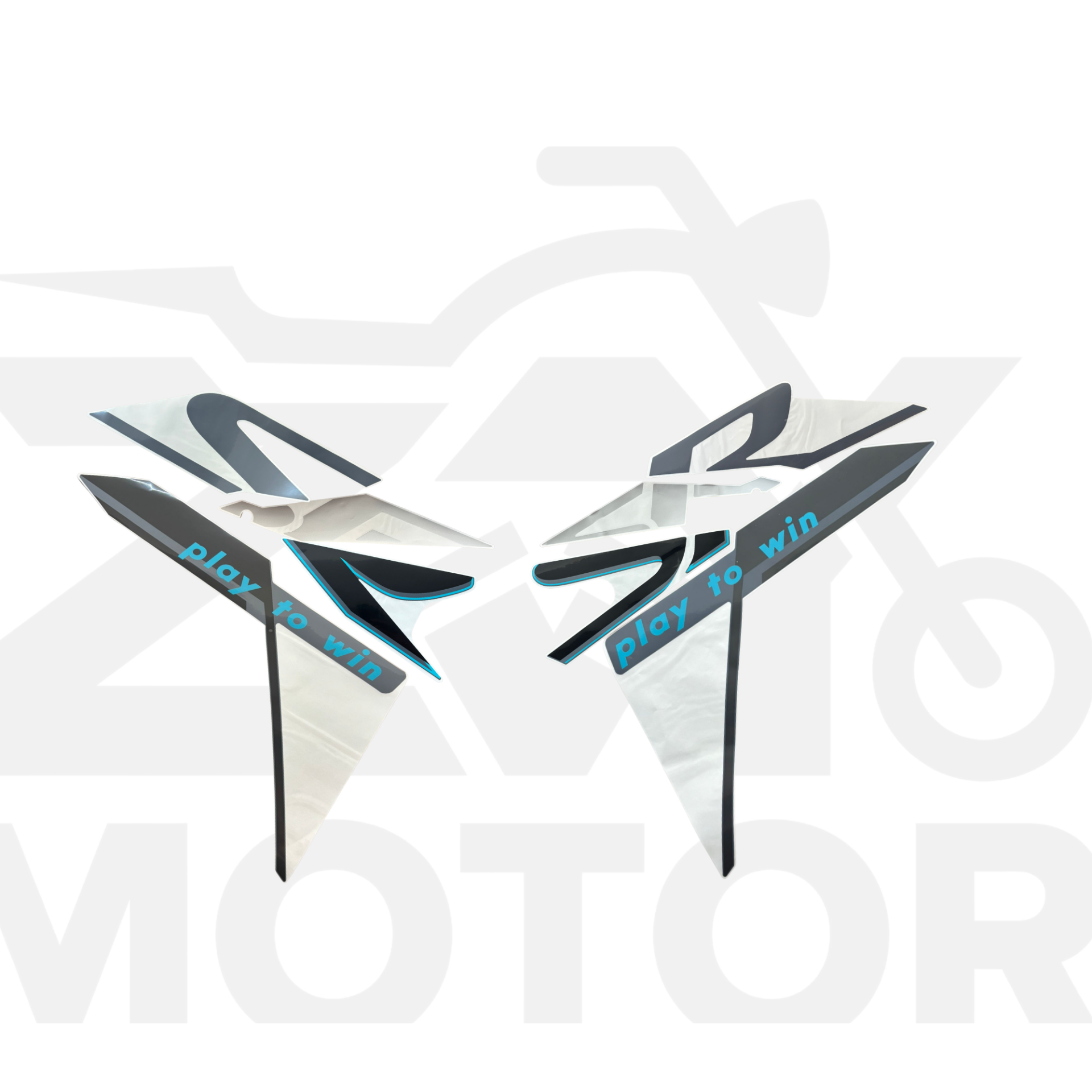 Cf Moto 250Sr Etiket Seti (Sağ/Sol Panel) Nardo Gri (8 Parça)
